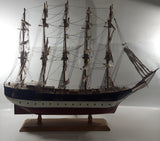 Vintage Estrellas Del Mar No. 212 German Clipper Deutschdlan Wood Tall Ship Model Large 33" Long