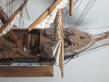 Vintage Estrellas Del Mar No. 212 German Clipper Deutschdlan Wood Tall Ship Model Large 33" Long