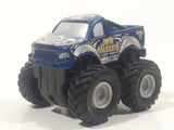 2003 Hot Wheels Monster Jam Minis Speed Demons Iron Warrior Monster Truck Dark Blue Pull Back Die Cast Toy Car Vehicle