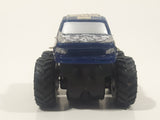 2003 Hot Wheels Monster Jam Minis Speed Demons Iron Warrior Monster Truck Dark Blue Pull Back Die Cast Toy Car Vehicle