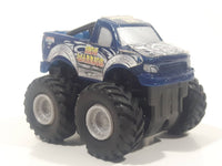 2003 Hot Wheels Monster Jam Minis Speed Demons Iron Warrior Monster Truck Dark Blue Pull Back Die Cast Toy Car Vehicle