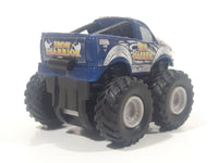 2003 Hot Wheels Monster Jam Minis Speed Demons Iron Warrior Monster Truck Dark Blue Pull Back Die Cast Toy Car Vehicle