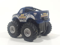 2003 Hot Wheels Monster Jam Minis Speed Demons Iron Warrior Monster Truck Dark Blue Pull Back Die Cast Toy Car Vehicle