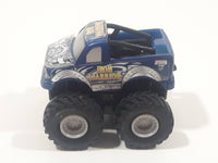 2003 Hot Wheels Monster Jam Minis Speed Demons Iron Warrior Monster Truck Dark Blue Pull Back Die Cast Toy Car Vehicle