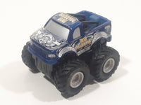 2003 Hot Wheels Monster Jam Minis Speed Demons Iron Warrior Monster Truck Dark Blue Pull Back Die Cast Toy Car Vehicle