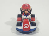 2019 Hot Wheels Mario Kart Standard Kart Mario White and Red Die Cast Toy Race Car Vehicle