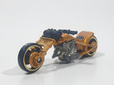 2003 Hot Wheels Blast Lane Motorcycle Gold Die Cast Toy Motorbike Vehicle