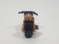 2003 Hot Wheels Blast Lane Motorcycle Gold Die Cast Toy Motorbike Vehicle