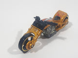 2003 Hot Wheels Blast Lane Motorcycle Gold Die Cast Toy Motorbike Vehicle