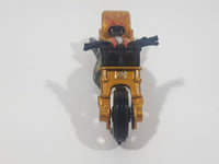 2003 Hot Wheels Blast Lane Motorcycle Gold Die Cast Toy Motorbike Vehicle