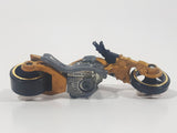 2003 Hot Wheels Blast Lane Motorcycle Gold Die Cast Toy Motorbike Vehicle