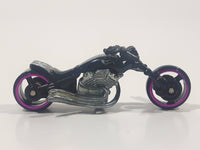 2001 Hot Wheels Blast Lane Motorcycle Black Die Cast Toy Motorbike Vehicle