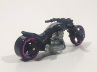 2001 Hot Wheels Blast Lane Motorcycle Black Die Cast Toy Motorbike Vehicle