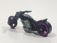 2001 Hot Wheels Blast Lane Motorcycle Black Die Cast Toy Motorbike Vehicle