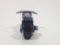 2001 Hot Wheels Blast Lane Motorcycle Dark Blue Die Cast Toy Motorbike Vehicle