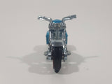 2012 Hot Wheels City Works Bad Bagger Motorcycle Dark Blue Metallic Teal Die Cast Toy Motorbike Vehicle