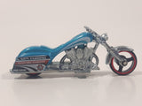 2012 Hot Wheels City Works Bad Bagger Motorcycle Dark Blue Metallic Teal Die Cast Toy Motorbike Vehicle