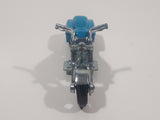 2012 Hot Wheels City Works Bad Bagger Motorcycle Dark Blue Metallic Teal Die Cast Toy Motorbike Vehicle