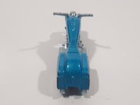 2012 Hot Wheels City Works Bad Bagger Motorcycle Dark Blue Metallic Teal Die Cast Toy Motorbike Vehicle