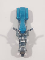 2012 Hot Wheels City Works Bad Bagger Motorcycle Dark Blue Metallic Teal Die Cast Toy Motorbike Vehicle