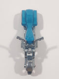 2012 Hot Wheels City Works Bad Bagger Motorcycle Dark Blue Metallic Teal Die Cast Toy Motorbike Vehicle