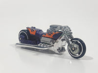 2008 Hot Wheels Rebel Rides Airy 8 Metalflake Purple Motorcycle Die Cast Toy Vehicle