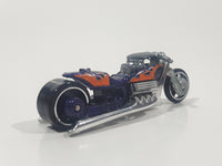 2008 Hot Wheels Rebel Rides Airy 8 Metalflake Purple Motorcycle Die Cast Toy Vehicle