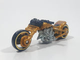 2003 Hot Wheels Blast Lane Motorcycle Gold Die Cast Toy Motorbike Vehicle