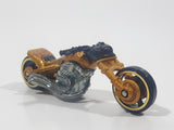 2003 Hot Wheels Blast Lane Motorcycle Gold Die Cast Toy Motorbike Vehicle