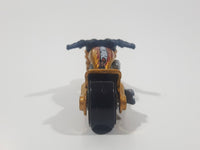 2003 Hot Wheels Blast Lane Motorcycle Gold Die Cast Toy Motorbike Vehicle