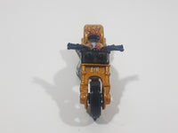 2003 Hot Wheels Blast Lane Motorcycle Gold Die Cast Toy Motorbike Vehicle