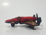 2007 Hot Wheels Aerial Attack Poison Arrow Red Flat Black Airplane Die Cast Toy Fighter Jet Plane Vehicle