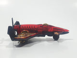 2007 Hot Wheels Aerial Attack Poison Arrow Red Flat Black Airplane Die Cast Toy Fighter Jet Plane Vehicle