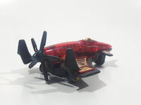 2007 Hot Wheels Aerial Attack Poison Arrow Red Flat Black Airplane Die Cast Toy Fighter Jet Plane Vehicle