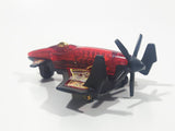 2007 Hot Wheels Aerial Attack Poison Arrow Red Flat Black Airplane Die Cast Toy Fighter Jet Plane Vehicle