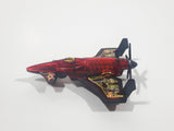 2007 Hot Wheels Aerial Attack Poison Arrow Red Flat Black Airplane Die Cast Toy Fighter Jet Plane Vehicle