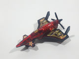 2007 Hot Wheels Aerial Attack Poison Arrow Red Flat Black Airplane Die Cast Toy Fighter Jet Plane Vehicle