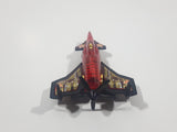 2007 Hot Wheels Aerial Attack Poison Arrow Red Flat Black Airplane Die Cast Toy Fighter Jet Plane Vehicle