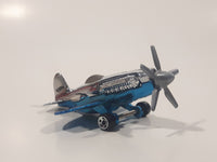 2006 Hot Wheels Classic Series 2 Mad Propz Chrome and Spectraflame Blue Die Cast Toy Airplane