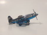 2006 Hot Wheels Classic Series 2 Mad Propz Chrome and Spectraflame Blue Die Cast Toy Airplane