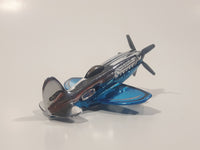 2006 Hot Wheels Classic Series 2 Mad Propz Chrome and Spectraflame Blue Die Cast Toy Airplane