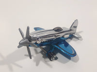 2006 Hot Wheels Classic Series 2 Mad Propz Chrome and Spectraflame Blue Die Cast Toy Airplane