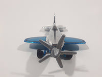 2006 Hot Wheels Classic Series 2 Mad Propz Chrome and Spectraflame Blue Die Cast Toy Airplane