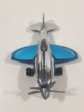 2006 Hot Wheels Classic Series 2 Mad Propz Chrome and Spectraflame Blue Die Cast Toy Airplane