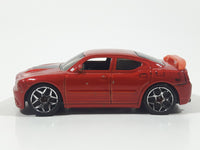 2007 Hot Wheels Dodge Charger SRT8 Metalflake Dark Orange Die Cast Toy Car Vehicle