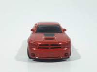 2007 Hot Wheels Dodge Charger SRT8 Metalflake Dark Orange Die Cast Toy Car Vehicle