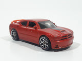 2007 Hot Wheels Dodge Charger SRT8 Metalflake Dark Orange Die Cast Toy Car Vehicle