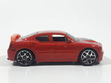 2007 Hot Wheels Dodge Charger SRT8 Metalflake Dark Orange Die Cast Toy Car Vehicle