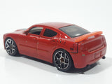 2007 Hot Wheels Dodge Charger SRT8 Metalflake Dark Orange Die Cast Toy Car Vehicle