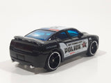 2010 Hot Wheels HW City Works Dodge Charger SRT8 Metalflake Black Police Cop Cruiser Die Cast Toy Car Emergency Rescue Vehicle